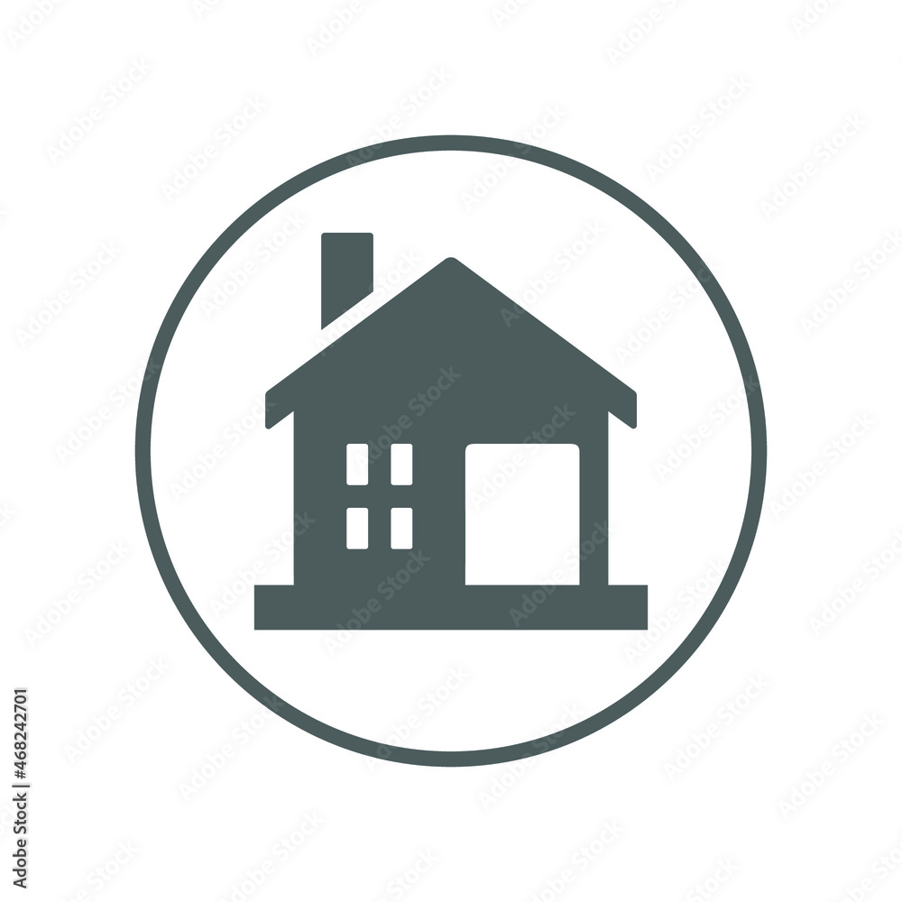 House, home, building icon. Gray vector design. House, home, building icon. Gray vector design.