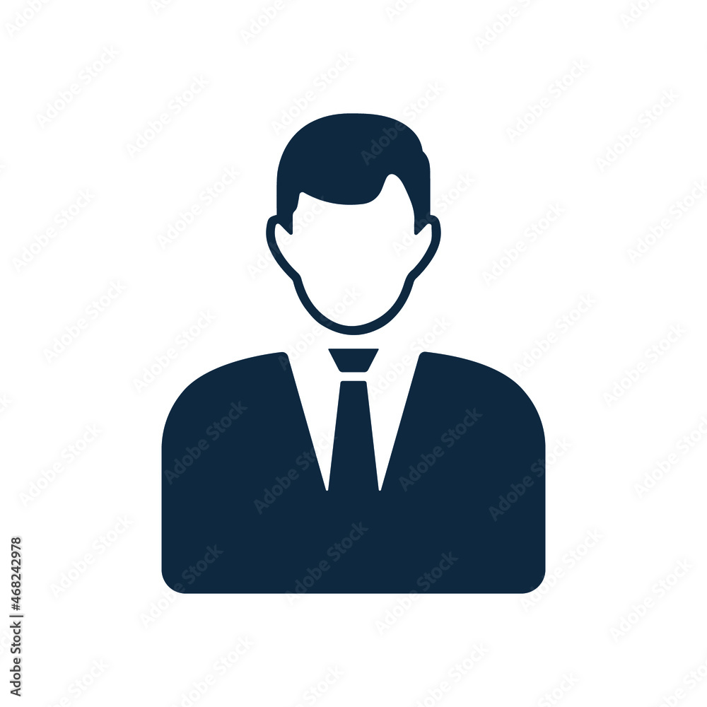 Business man icon. Simple vector design.