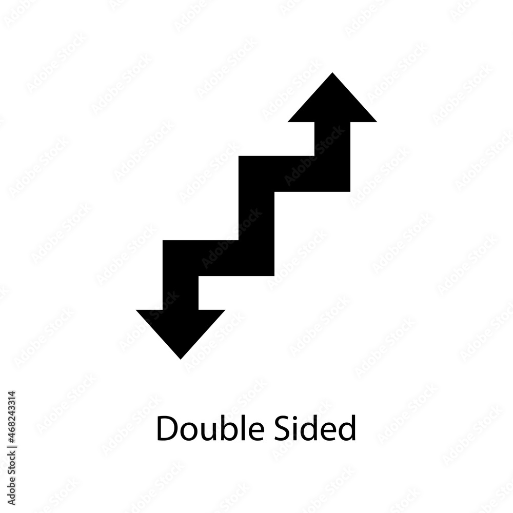 Double Sided Trendy solid icon isolated on white and blank background for your design Double Sided Trendy solid icon isolated on white and blank background for your design