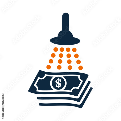 Money laundering icon. Editable vector graphics.