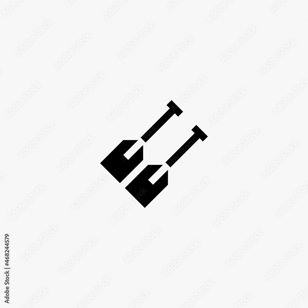 oars icon. oars vector icon on white background oars icon. oars vector icon on white background