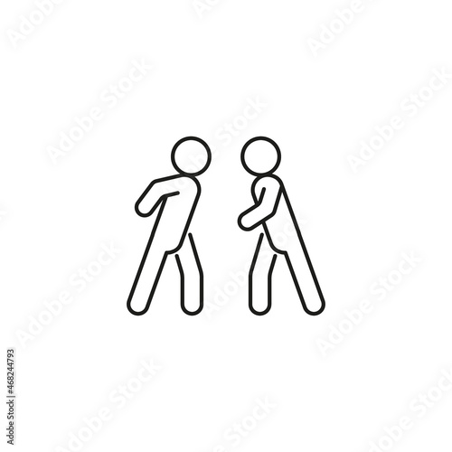 Conflict between people. Problems in relationships. Scandal and fight. Open aggression. Vector illustration