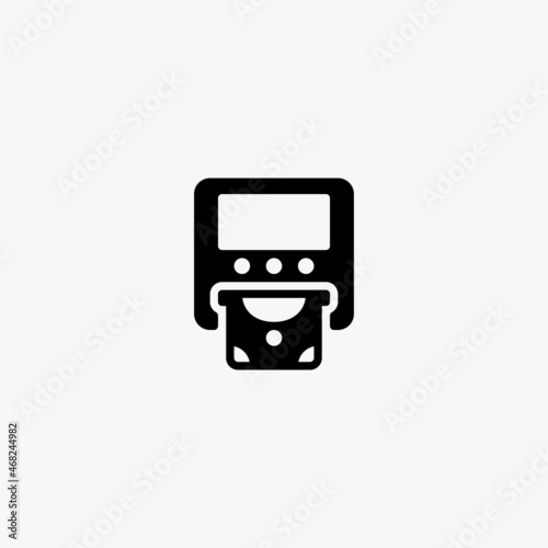atm icon. atm vector icon on white background