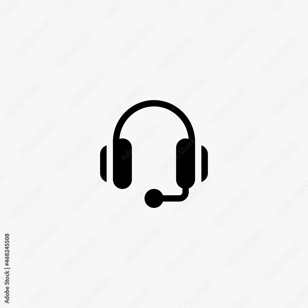 headset icon. headset vector icon on white background