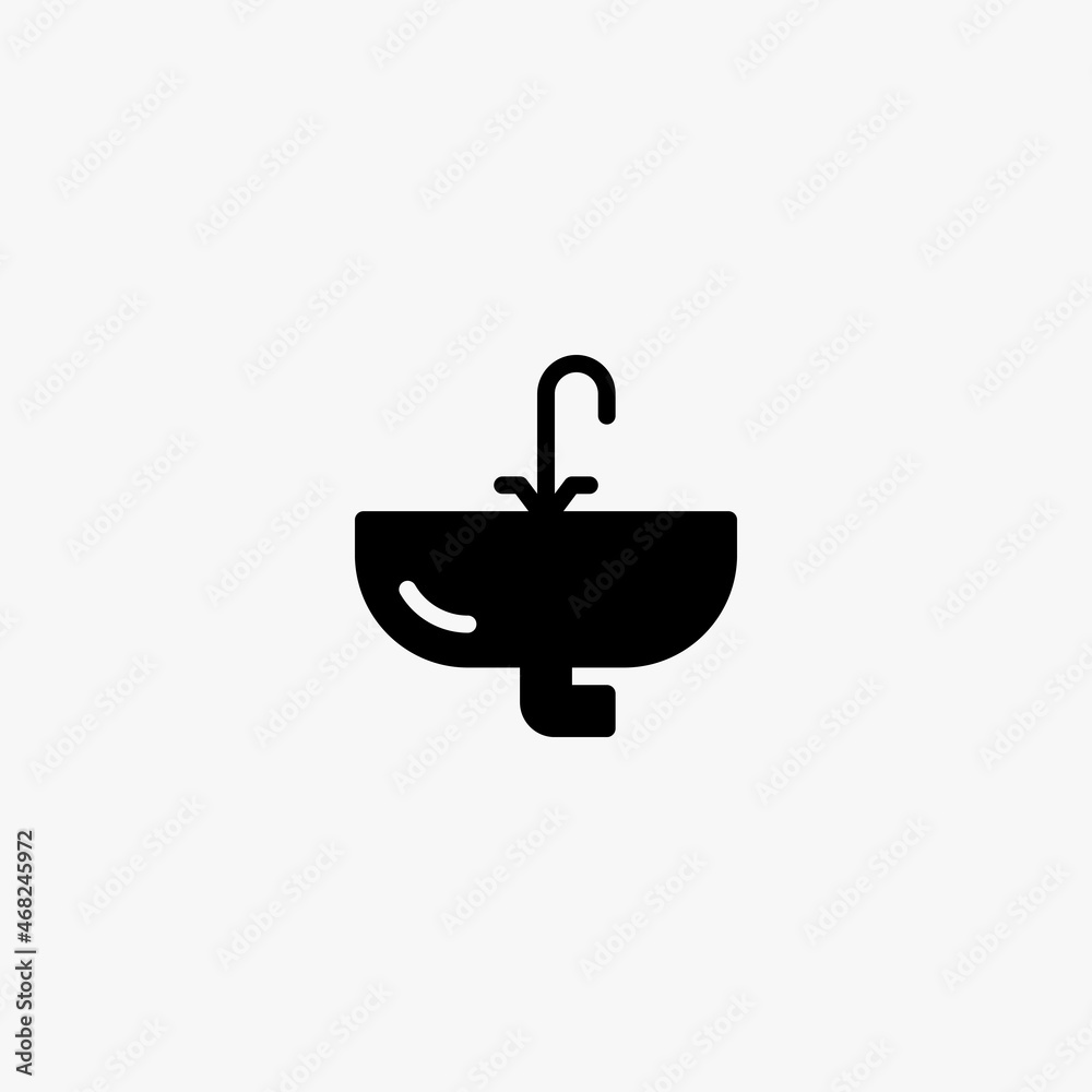 sink icon. sink vector icon on white background sink icon. sink vector icon on white background