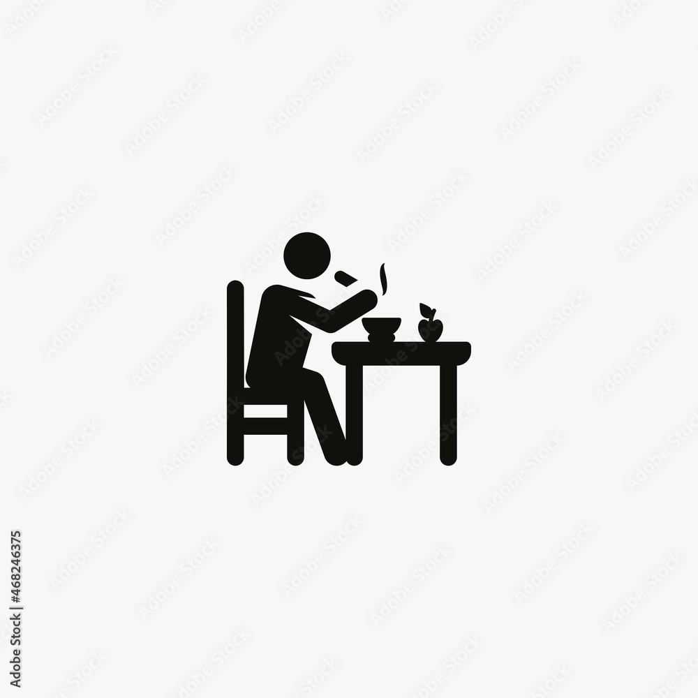 breakfast icon. breakfast vector icon on white background breakfast icon. breakfast vector icon on white background