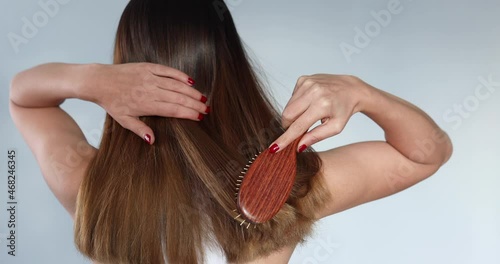 young woman have hair loss problem
