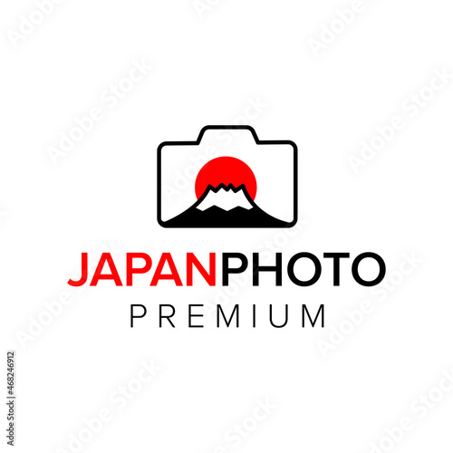 japan photo logo icon vector template