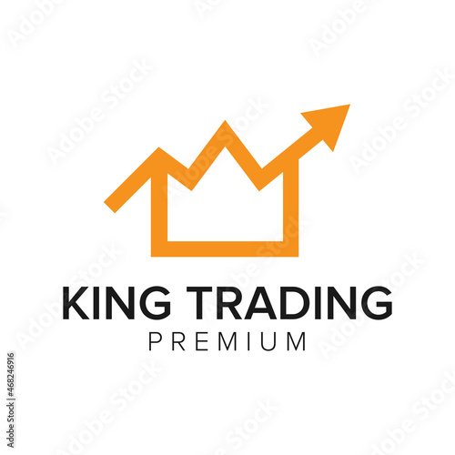 king trading logo icon vector template