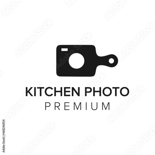 kitchen photo logo icon vector template