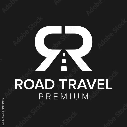 letter R travel logo icon vector template