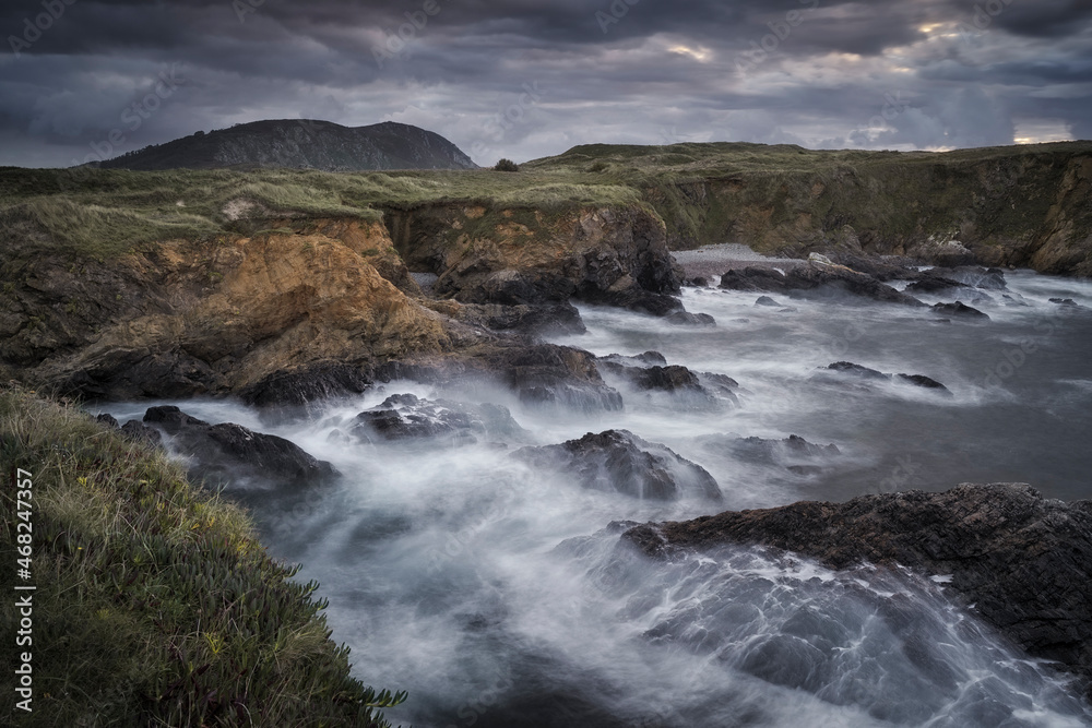 Cloudy day in the coast of Valdoviño, Galicia, Spain Cloudy day in the coast of Valdoviño, Galicia, Spain