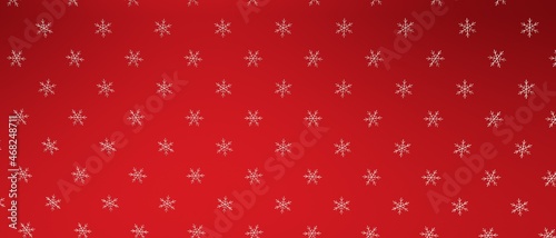 Christmas snowflake pattern - 3D render illustration - Minimal concept
