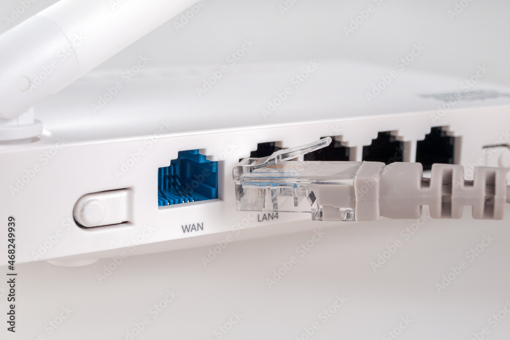 Router for wireless Internet, modem, Internet cable connection, LAN connection, Gigabit high-speed, selective focus Router for wireless Internet, modem, Internet cable connection, LAN connection, Gigabit high-speed, selective focus