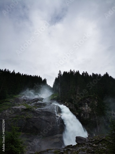 waterfall in the mountains