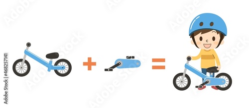 キックバイクから自転車に変更