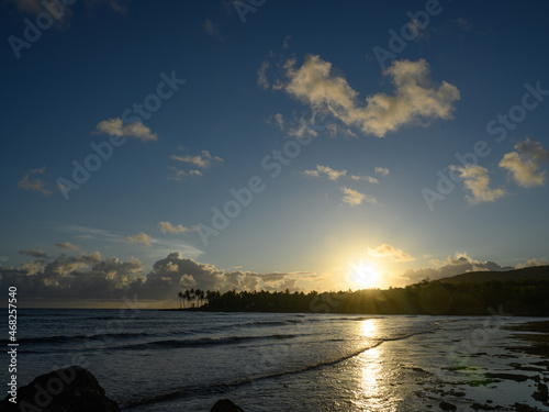 exotic panorama morning time atlantic coast horizon line