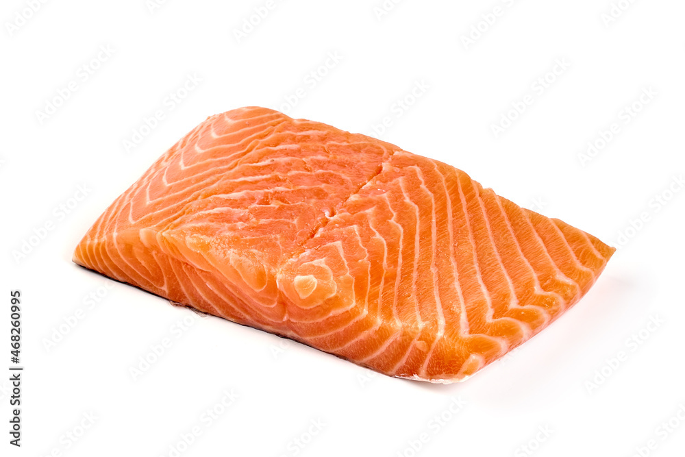 Salmon Steak, isolated on white background. Salmon Steak, isolated on white background.