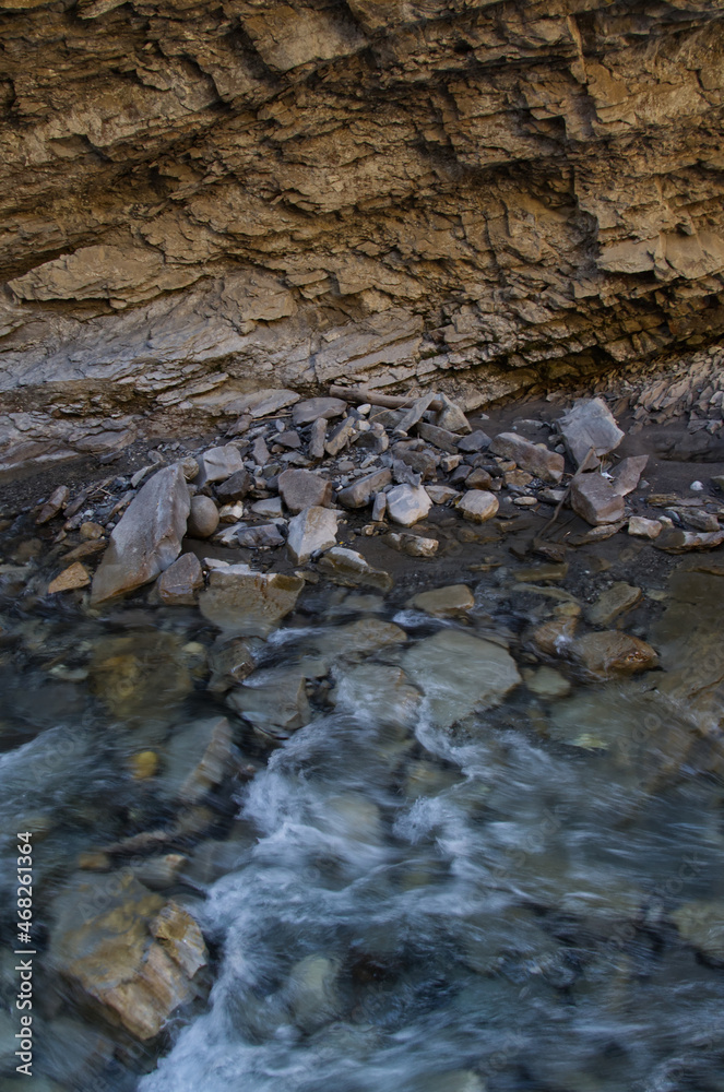 A Stream flowing through Johnston Canyon