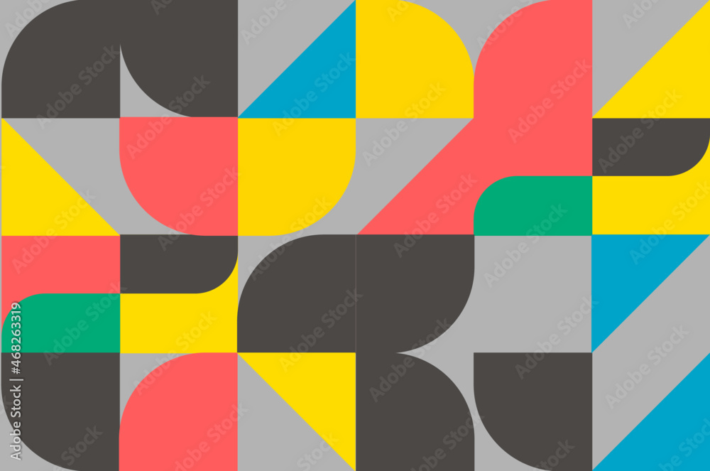 abstract background with colorful squares. Abstract vector pattern design in Scandinavian style for web banner, business presentation, branding package, fabric print, wallpaper
