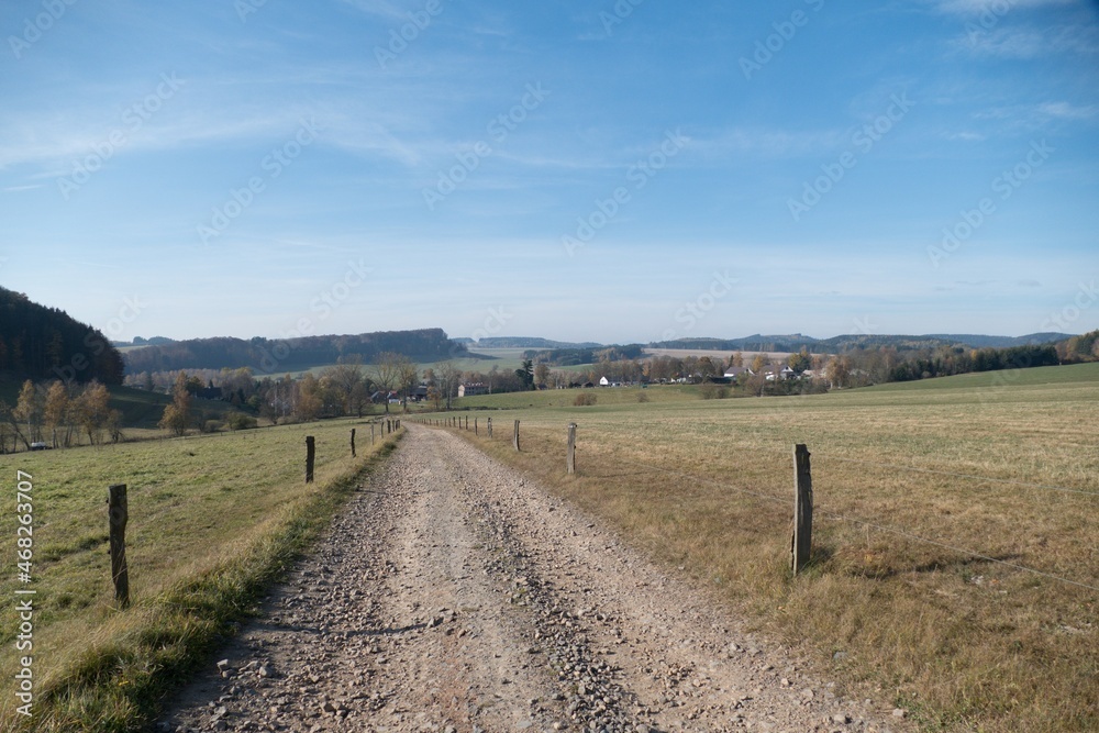 czech countryside landscape in autumn