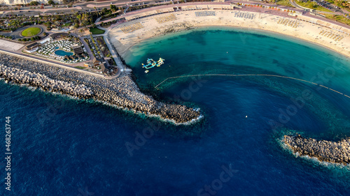 Vista a  rea playa de Amadores  Gran Canaria  Canarias 