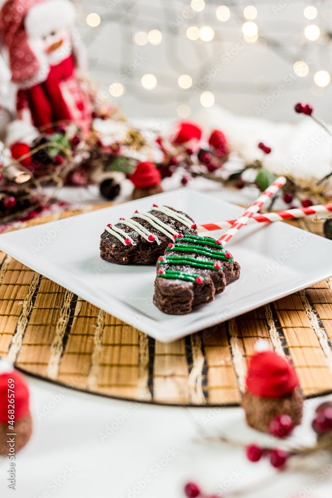 Christmas Delicious Sweet Cookie Cake Xmas Tree Panetone Bread Santa Claus Caramel Macaron Chocolate Theme Christmas Delicious Sweet Cookie Cake Xmas Tree Panetone Bread Santa Claus Caramel Macaron Chocolate Theme