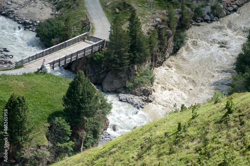 rapid creek in the austrian alps