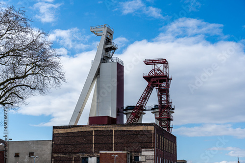 mining tower from high above schlaegel eisen