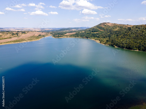 Aerial view of Krapets Reservoir, Bulgaria