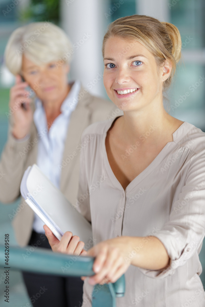 young woman working in office young woman working in office