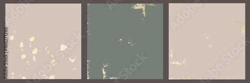 chic gold foil patina worn marble texture set