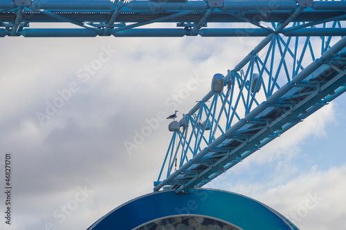 iron bridge in the blue sky