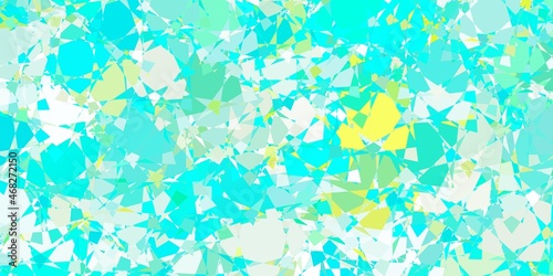 Light Green vector background with triangles.