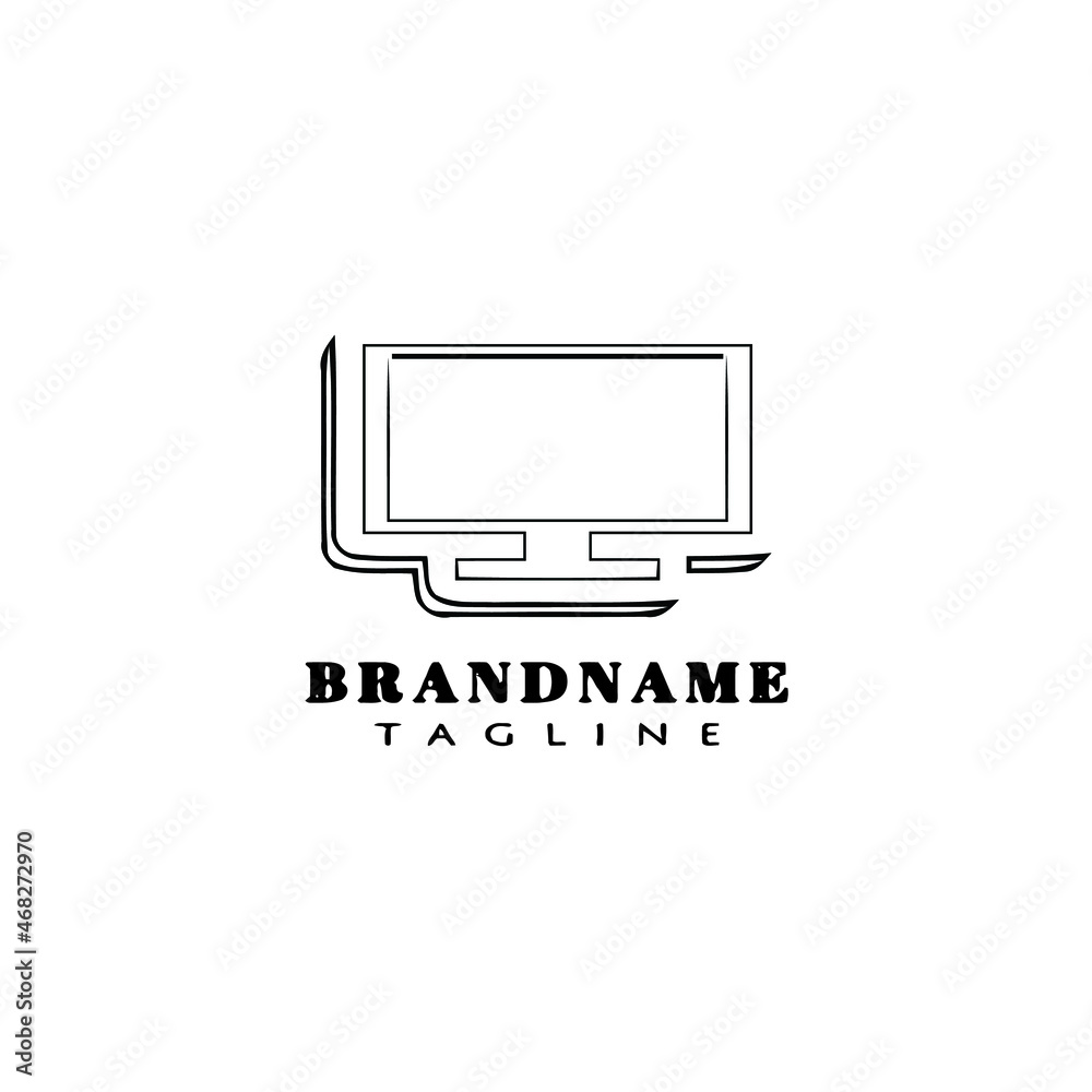 screen monitor logo template design icon vector illustration screen monitor logo template design icon vector illustration