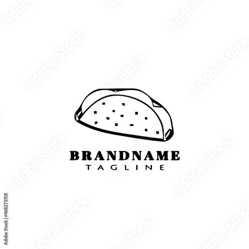 sandwich logo cartoon icon template vector illustration