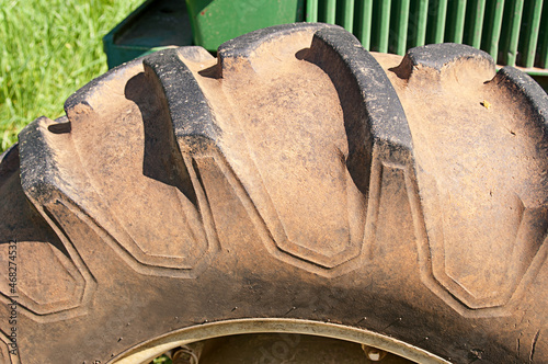 Muddy Old Tractor Tire