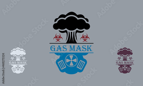 Radioactive masks logo icon photo