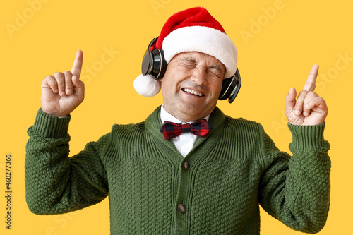 Mature man listening to Chr...