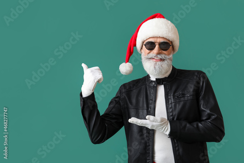 Cool Santa Claus in leather...