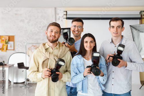 Group of photographers duri...