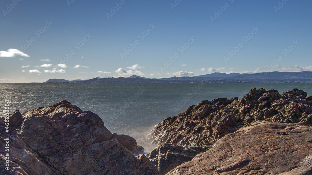 The Peninsula of Howth Head, Seashore of  cliffs, bays and rocks landscape, Dublin, Ireland