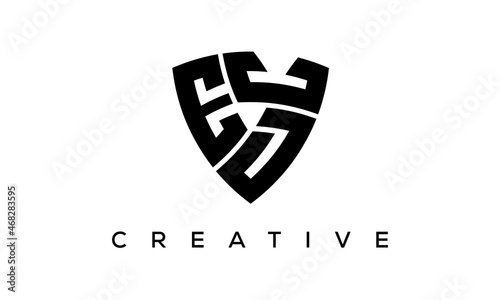 EDC letters logo, security Shield logo vector	