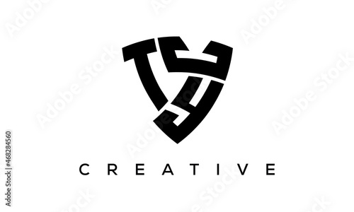 TYC letters logo, security Shield logo vector	