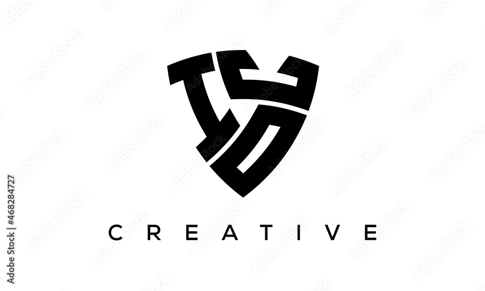IOC letters logo, security Shield logo vector IOC letters logo, security Shield logo vector