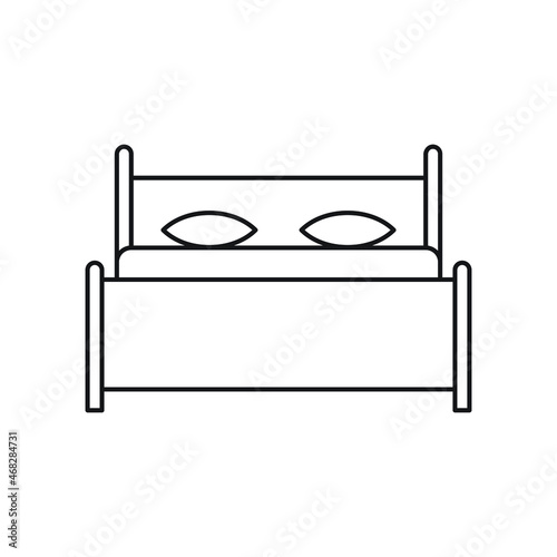 Double bed icon design  isolated on white background