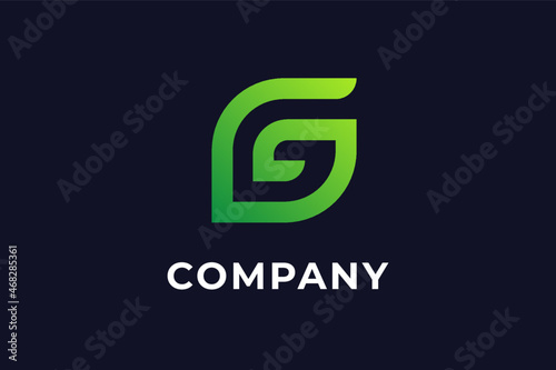 Letter G leaf logo