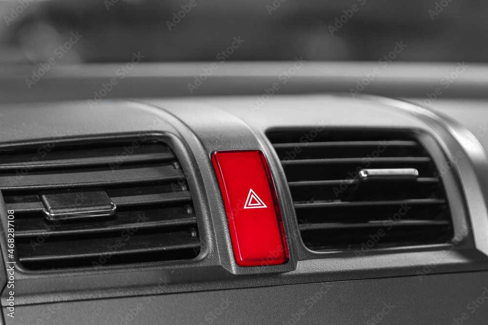 Close up car ventilation  system and air conditioning - details and controls of modern car..
