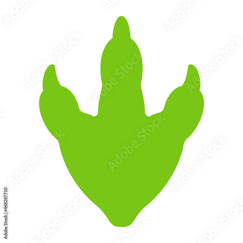 Vector Dinosaur Footprint Illustration on White Background