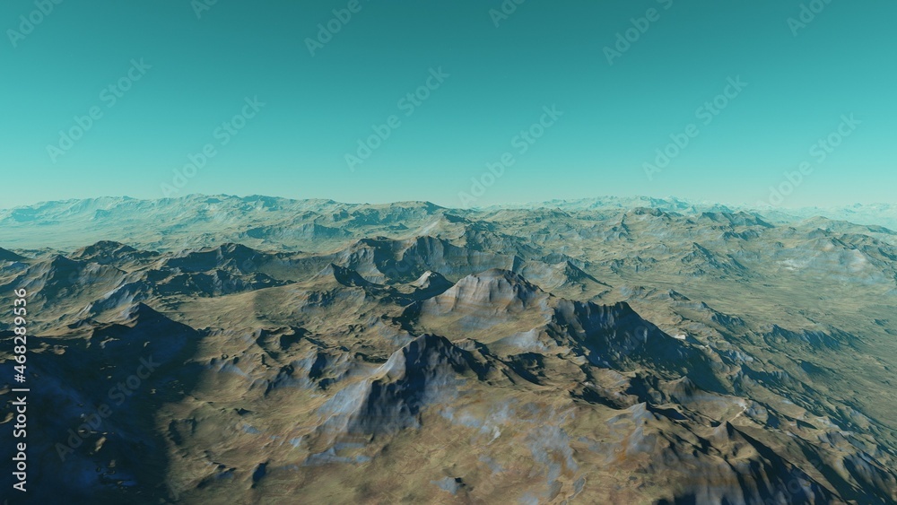 a computer-generated surface, a fantasy world 3d render